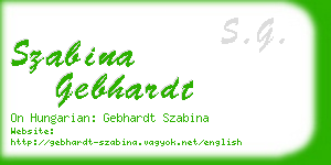 szabina gebhardt business card